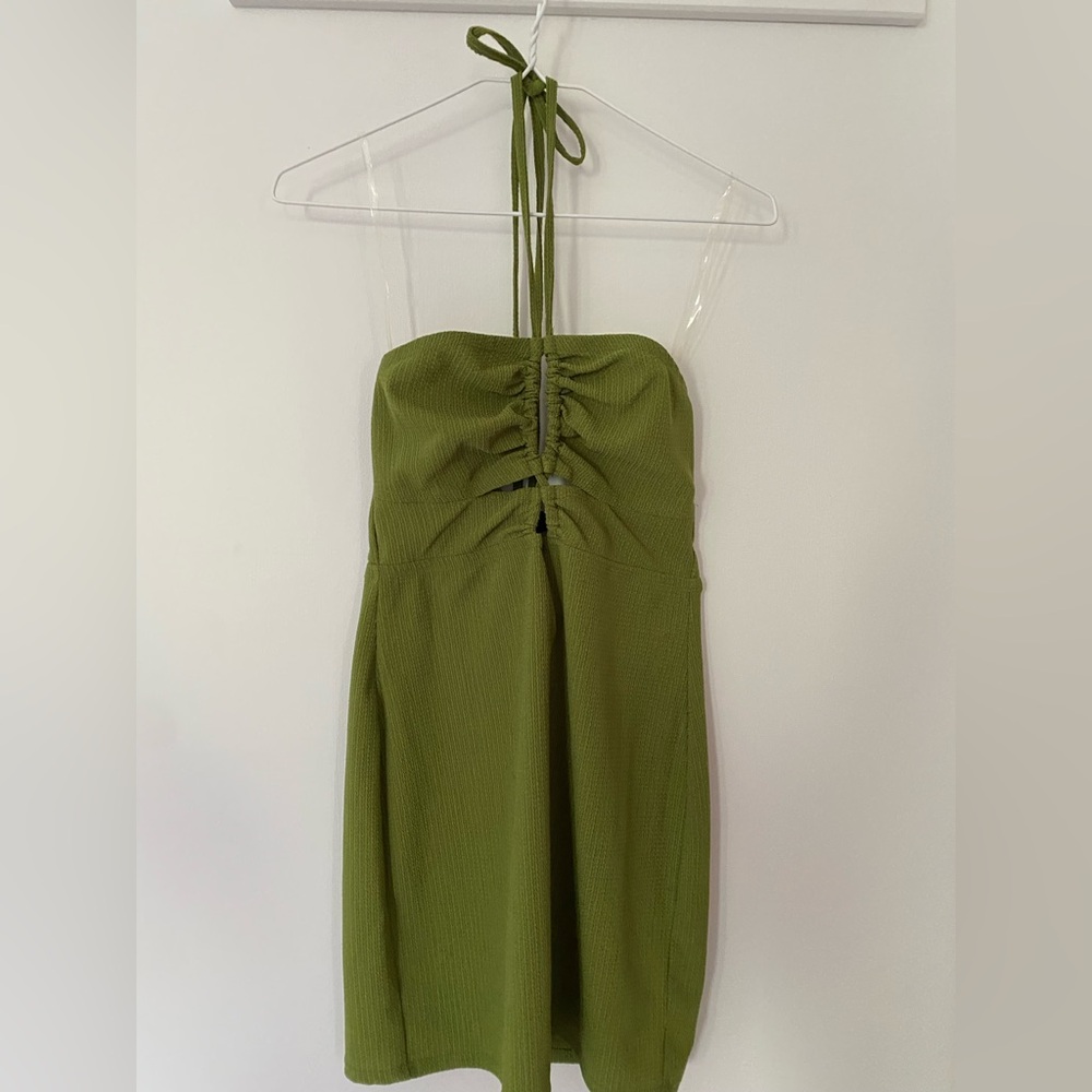Wild Fable Olive Green Halter Dress